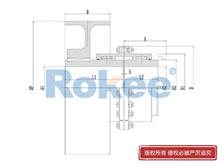 RODU制动轮型鼓形齿式联轴器
