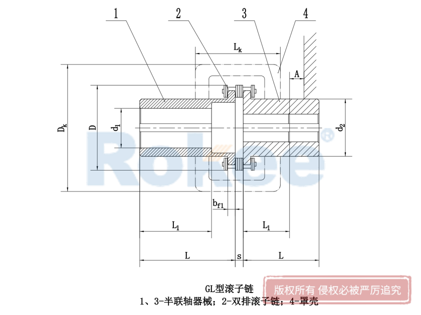 诸城GL联轴器,诸城GL滚子链联轴器,诸城GL链条联轴器